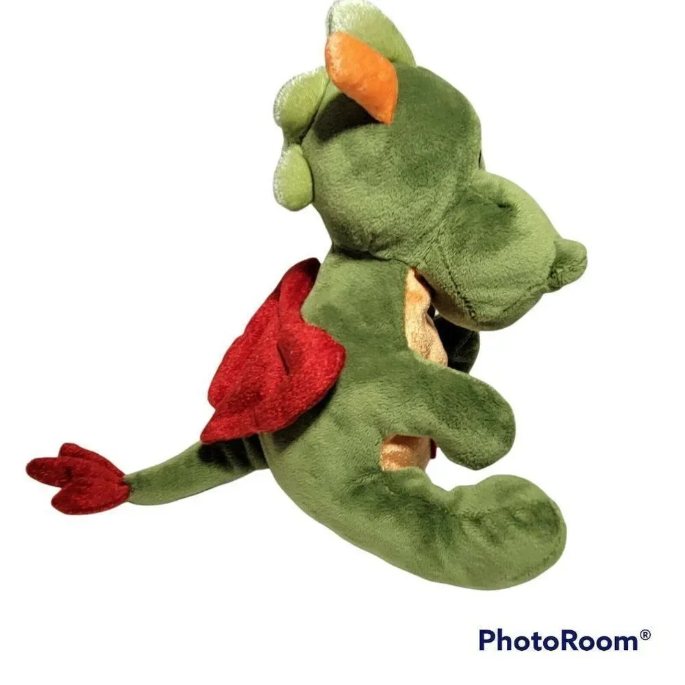 ‎RARE GUND Dragon Plush FIRESWORTH Lost Tooth Stuffed Animal Tooth Fairy Green